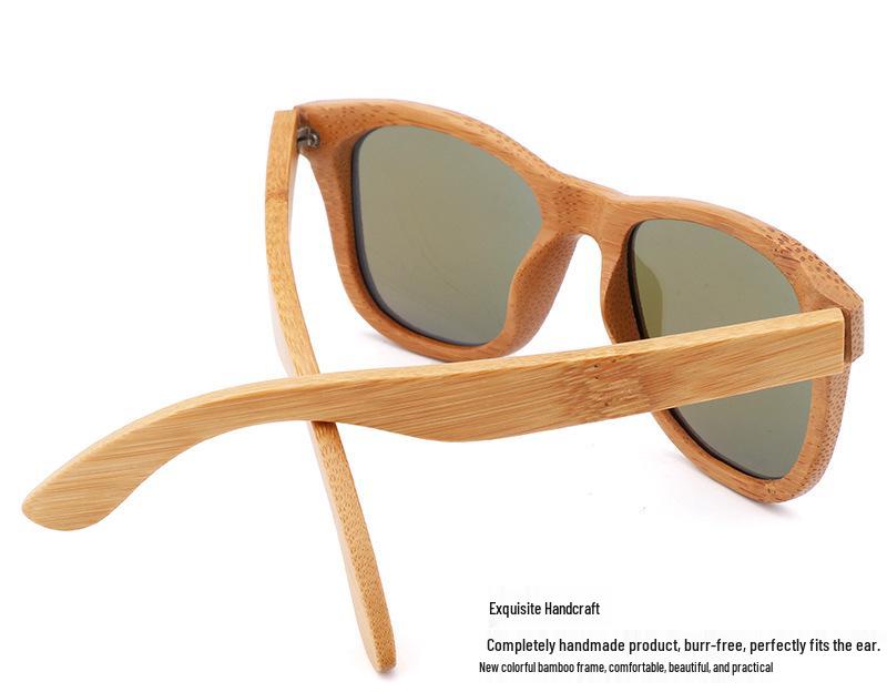 Okulary przeciwsłoneczne z bambusa i drewna karbonizowanego dla mężczyzn i kobiet - Moda 2023 Okulary rowerowe