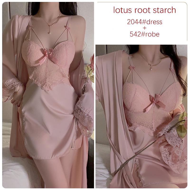 Sexy pyžamo s kosticemi a push-up vycpávkami na hrudi, krajkové šaty s odhalenými zády a podvazky