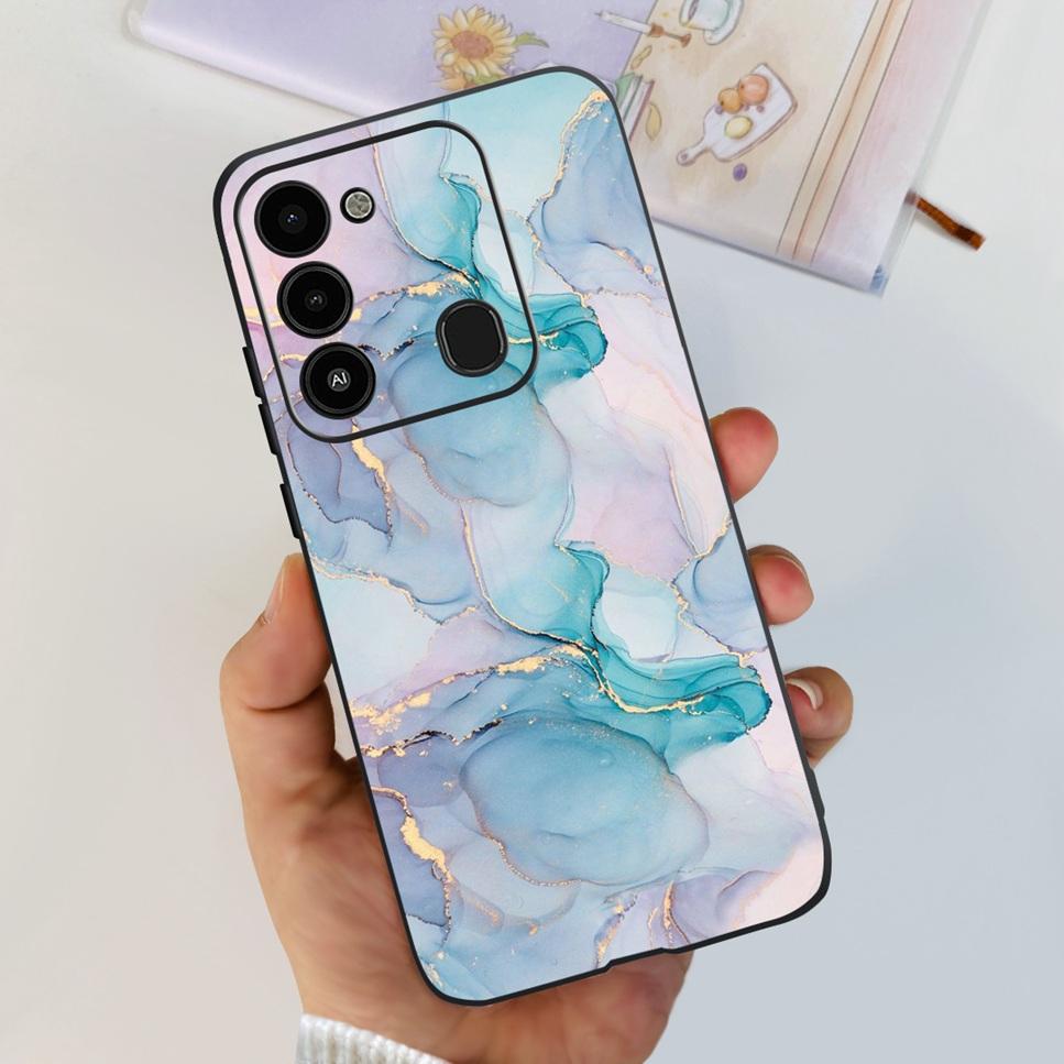 For Tecno Spark GO 2022 Case KG5 Soft Silicone Cute Cat Phone Cover For Tecno SparkGO 2022 6.52" Luxury Love Flower Cases Funda
