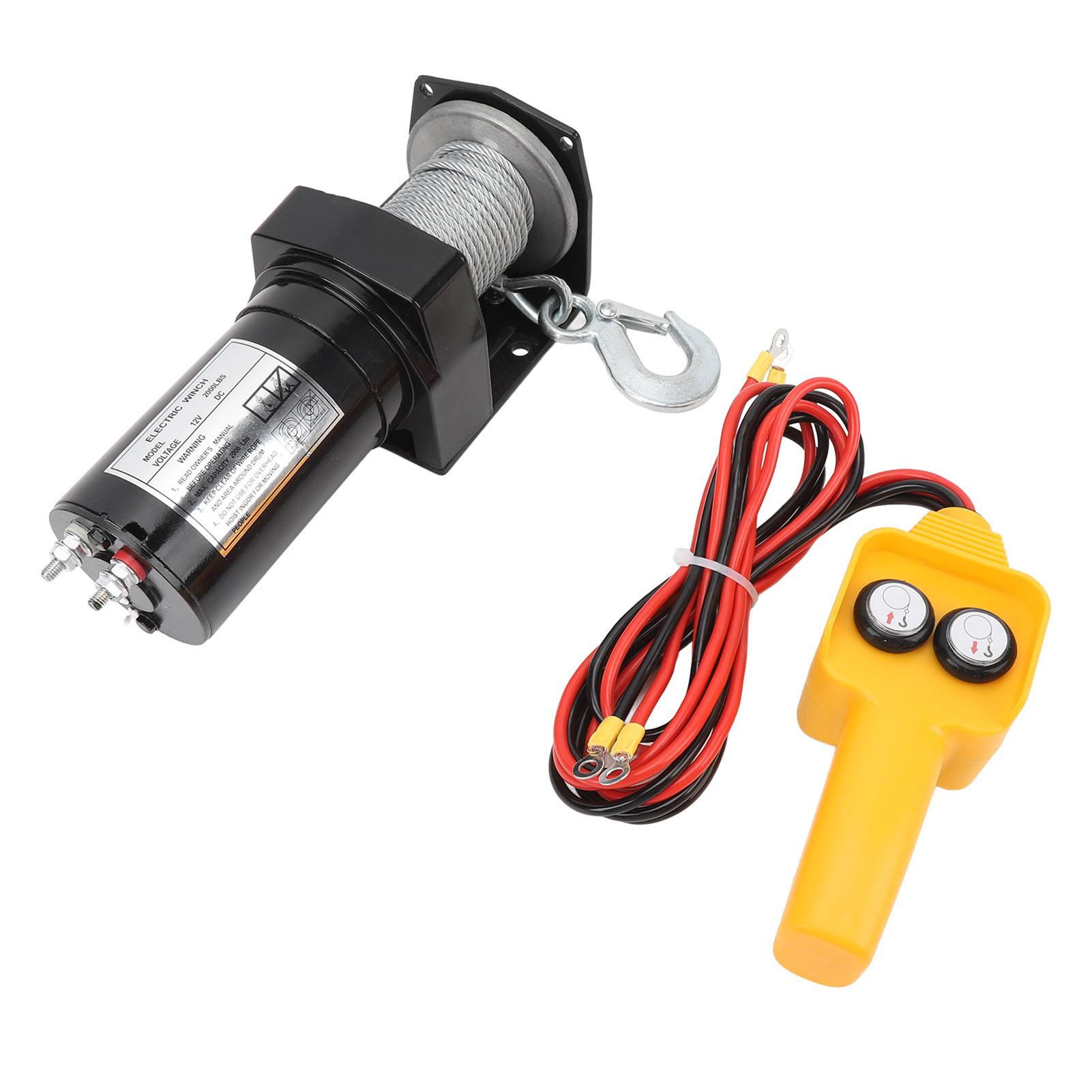 

Электрическая лебедка DC12V 2000lbs с дистанционным управлением Универсальное Эффективное Использование Буксировочная Лебедка для Прицепа для Квадроцикла UTV