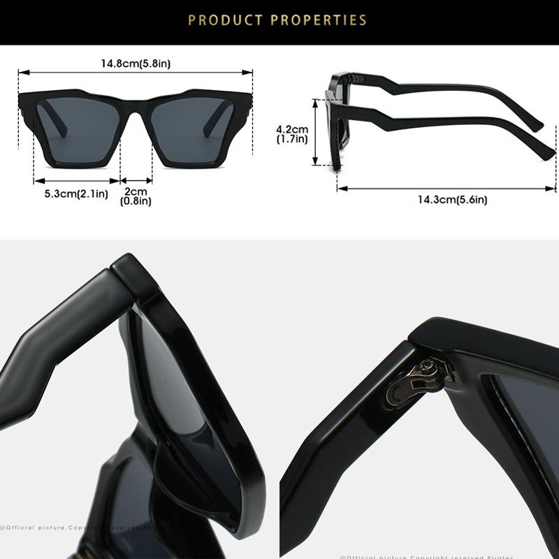  New Square Luxury Women Sunglasses UV400 Leopard Print Gradient Shades Men Sun Glasses