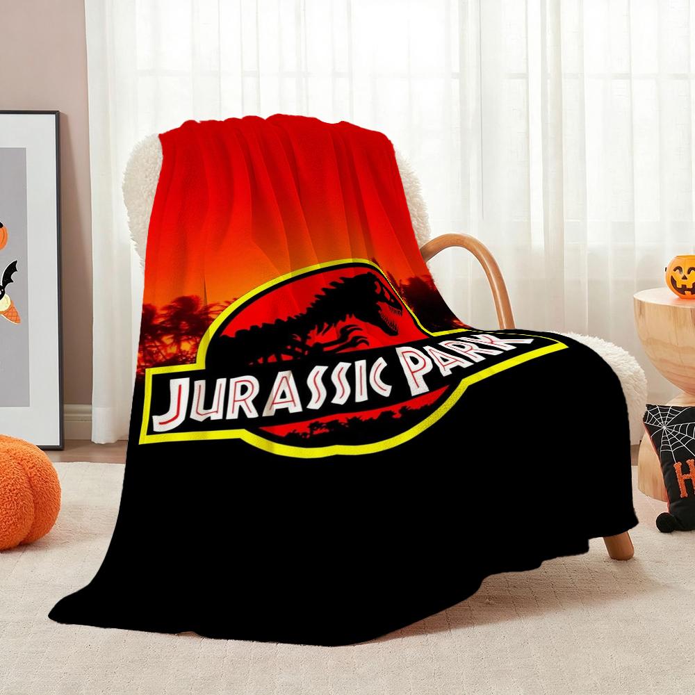 Jurassic World Dominion Theme Printed Blanket Skinfriendly Soft Fleece Blanket For Outdoor Travel Home Party Decor Holiday Gift
