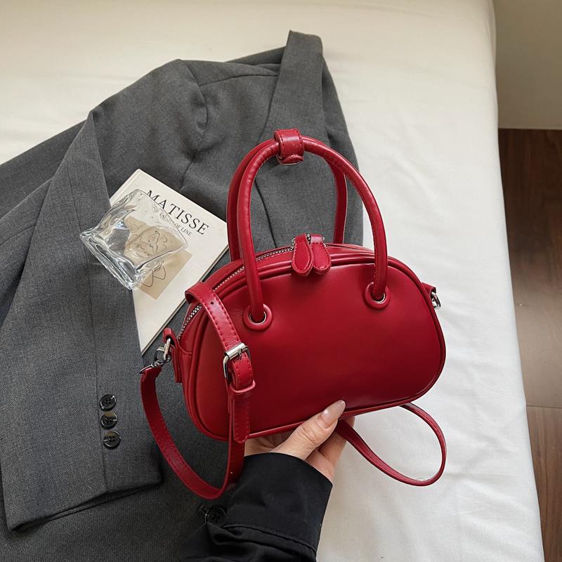 Fashionable Ladies Handbag Cute Semi-Circle Simple Large Atmosphere Single Shoulder Women's Crossbody Casual Small Bag