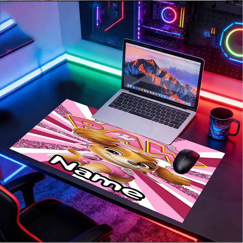 Custom Name Personalized Anime Pattern Mousepad, Laptop PC Desk Mat, Decorative Desk Mat for Home Keyboard Pad Gift