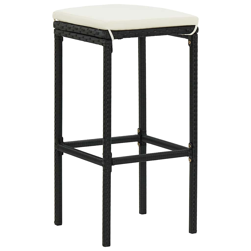 Vidaxl 3-Cz. Black Garden Bar Furniture Set