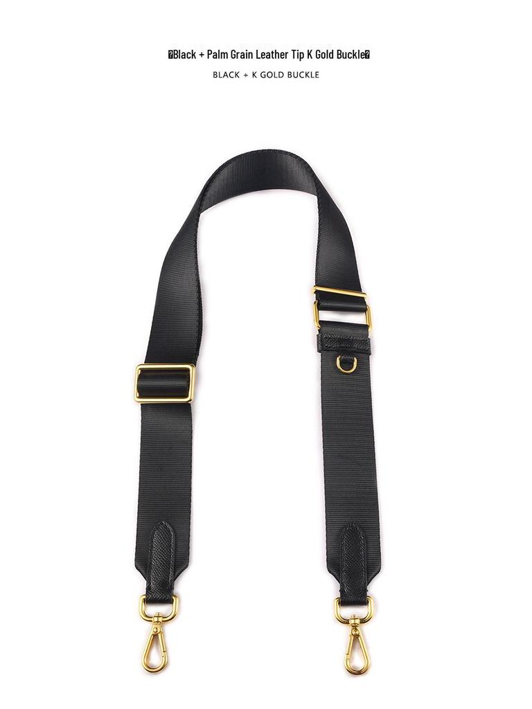 Black Wide Replacement Shoulder Strap for Hobo Cotton/Nylon Crossbody Bag or Backpack