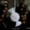 Pink Glitter Snowflake, Candy, Bow Christmas Tree Decoration Light Luxury Christmas Hanging Pendant