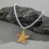 Přeshraniční kovový oceánský náhrdelník s přívěskem hvězdice s přehnanou osobností, hvězdné plážové prázdninové doplňky pro ženy