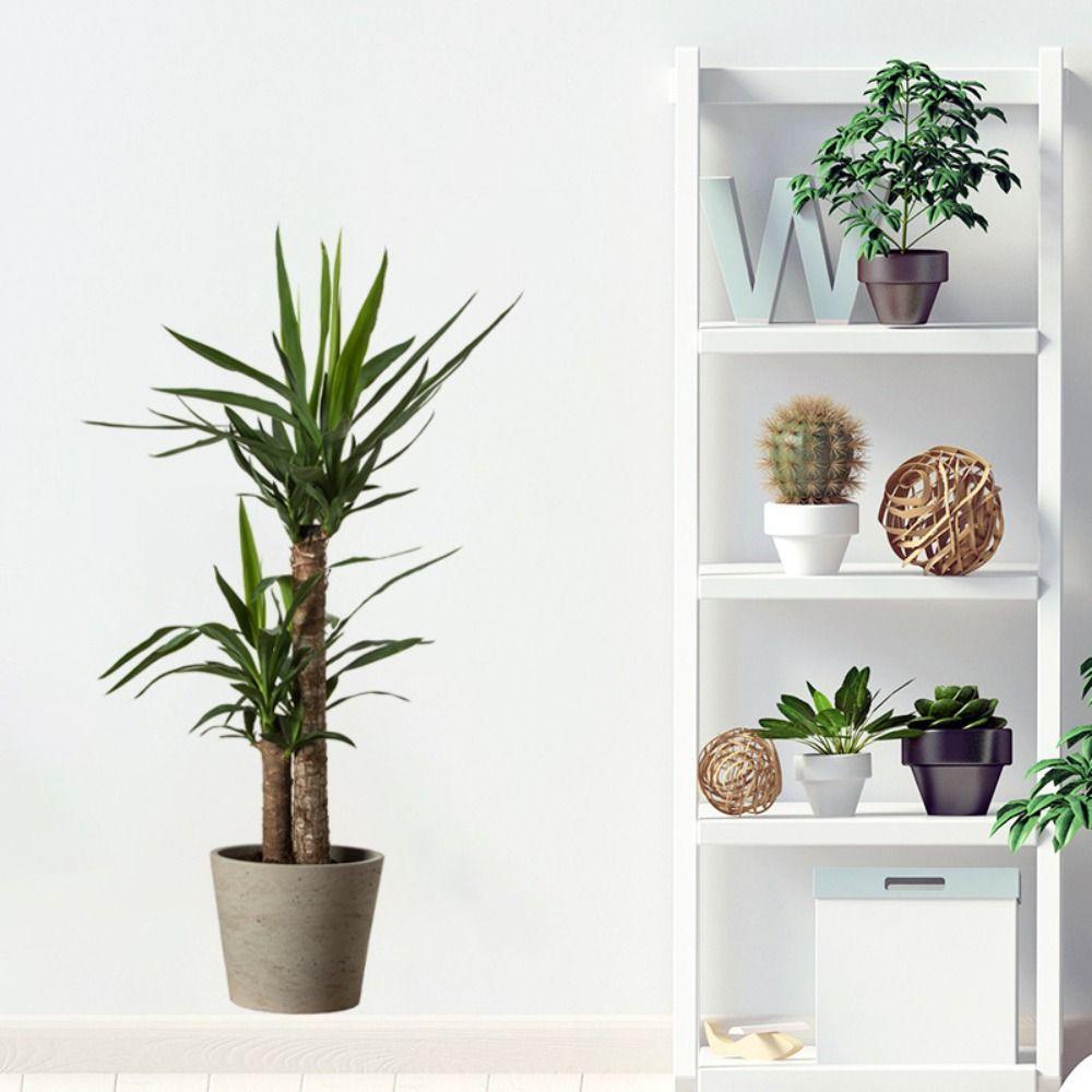 Wall Decoration PVC Green Plant Potted Wall Sticker Waterproof Removable Wall Decals Creative Self-adhesive Wallpaper Office