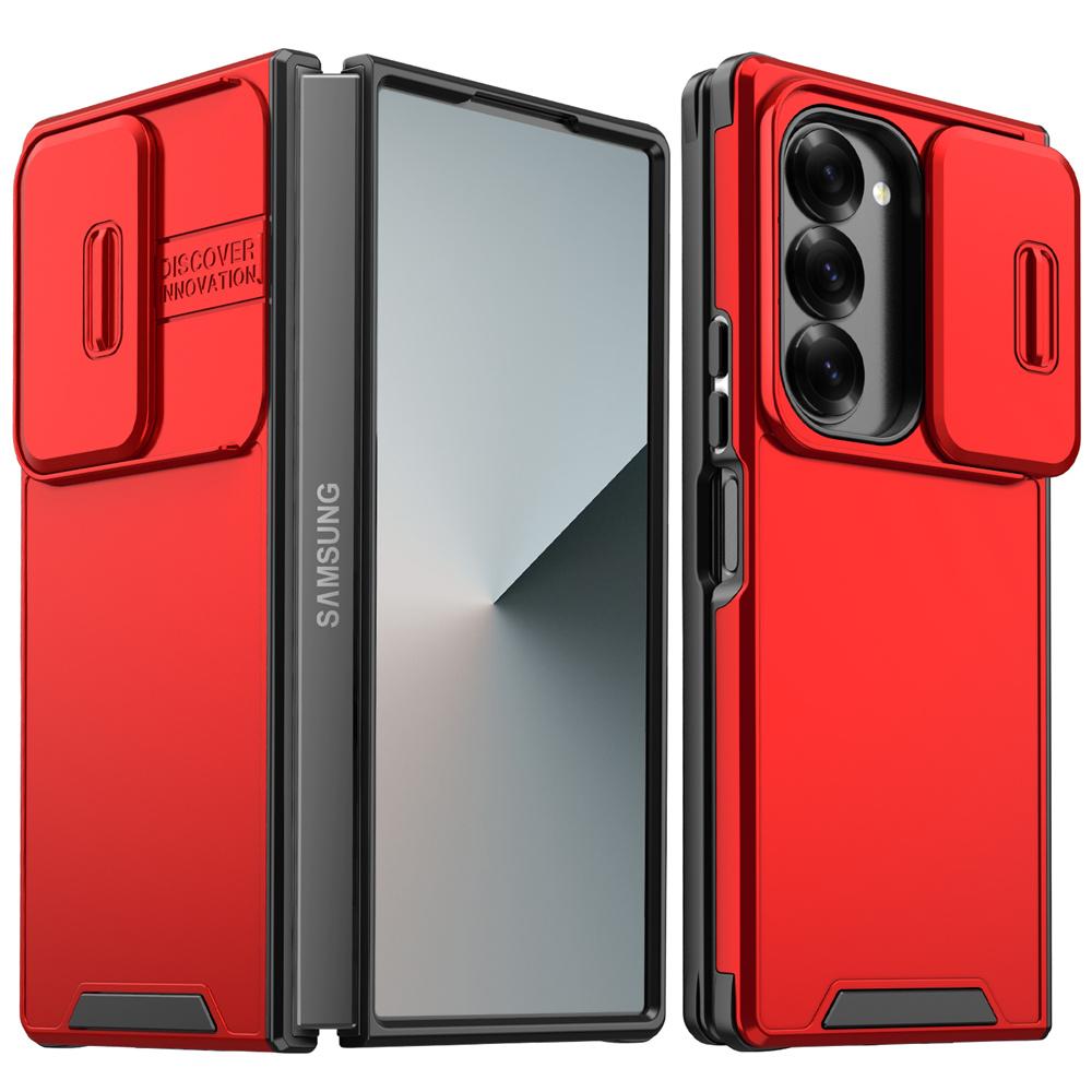 Luxe Telefoonhoes met Schuifcamera Bescherming voor Samsung Galaxy Z Fold 7 6 4 5 Fold6 Fold4 Fold5 ZFold6 5G Schokbestendige Pantser Cover Galaxy Z Fold4
