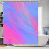 Vibrant Modern Shower Curtain Blue Pink Abstract Design Waterproof Bathroom Decor Set For Home Kitchen Polyester Fabric With Hoo