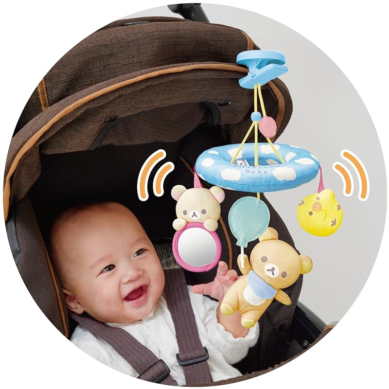 AGATSUMA Rilakkuma Baby Soft Mobile with Clip (Suitable for ages 0 months and up)