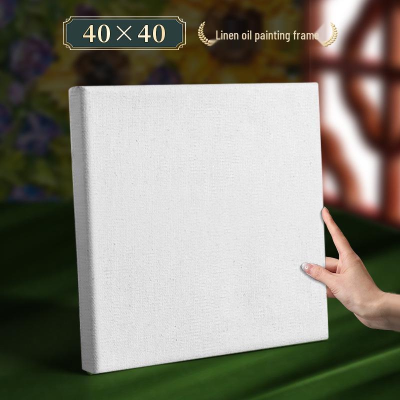Tela di Lino Mali con Telaio per Pittura ad Olio e Acrilico Fai-da-Te - 10 Tavole Vuote