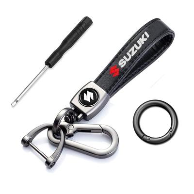 Modische strapazierfähige exquisite Leder Schlüsseltasche Auto Logo Schlüsselanhänger, Suzuki