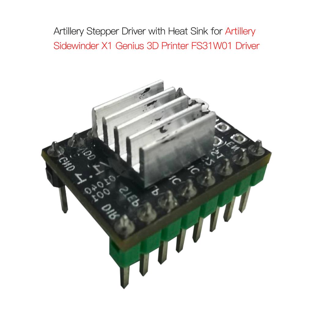 Krokový ovladač pro Artillery s chladičem pro 3D tiskárnu Artillery Sidewinder X1 Genius FS31W01