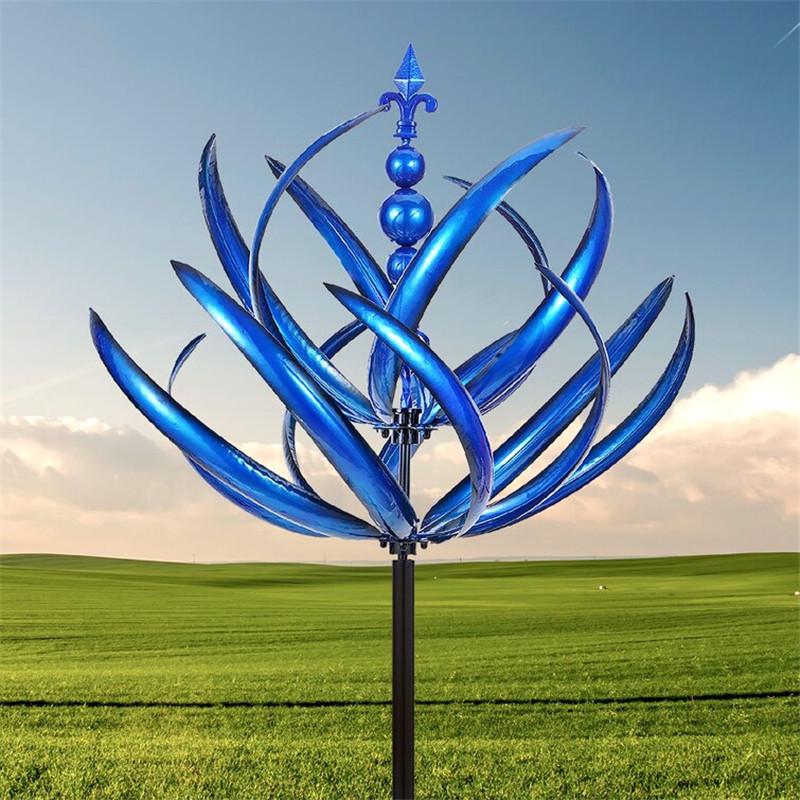 Metal Iron Art Outdoor Rotating Gyro Windmill Spinner