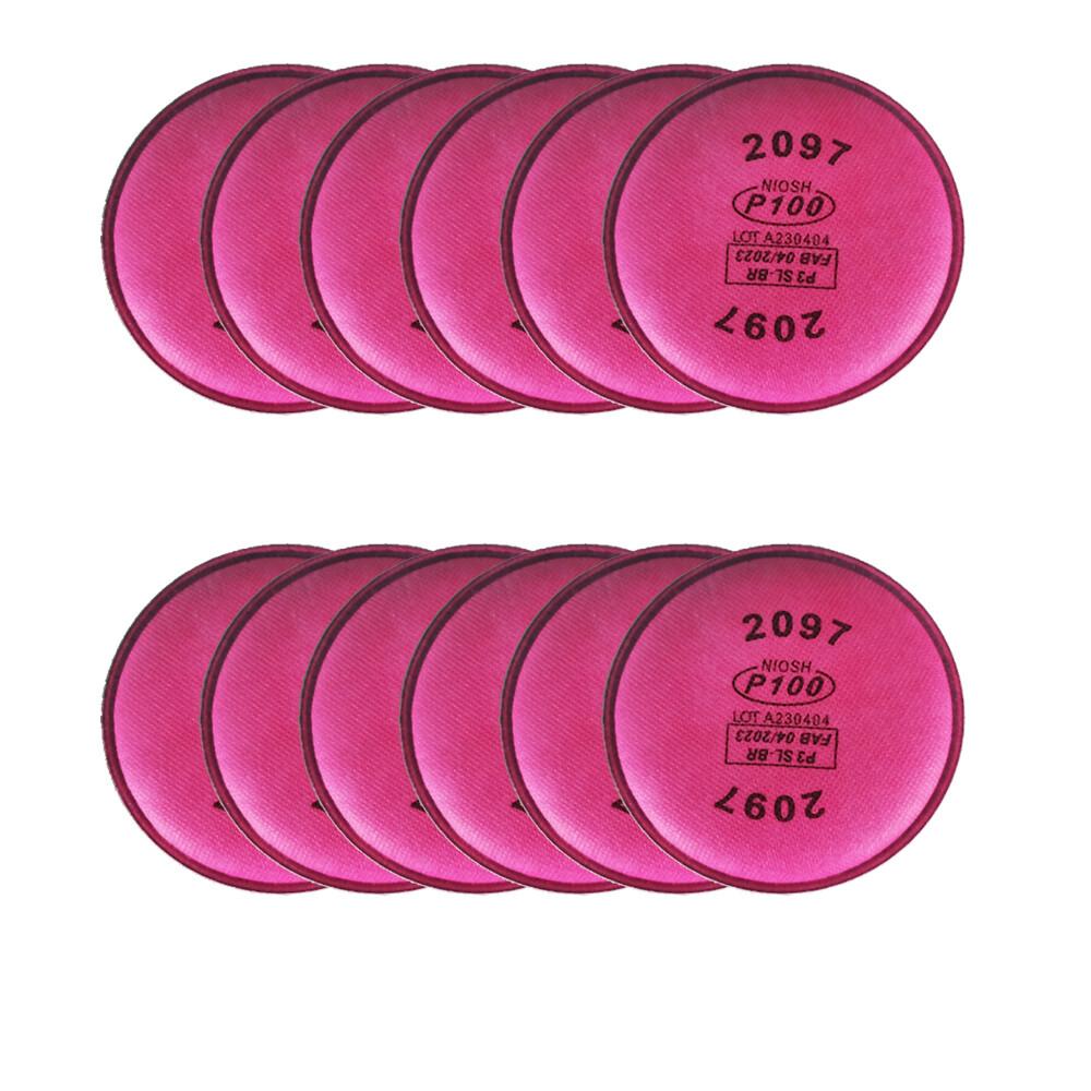 12pcs 2097 Particulate Filter Pink for Respirator for 6000 7000 FF-400 Series