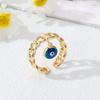 Luxury Double Layer Zircon Rings for Women Punk Metal Ball Tassel Link Chain Opening Ring 2026 New Trend Couple Wedding Jewelry