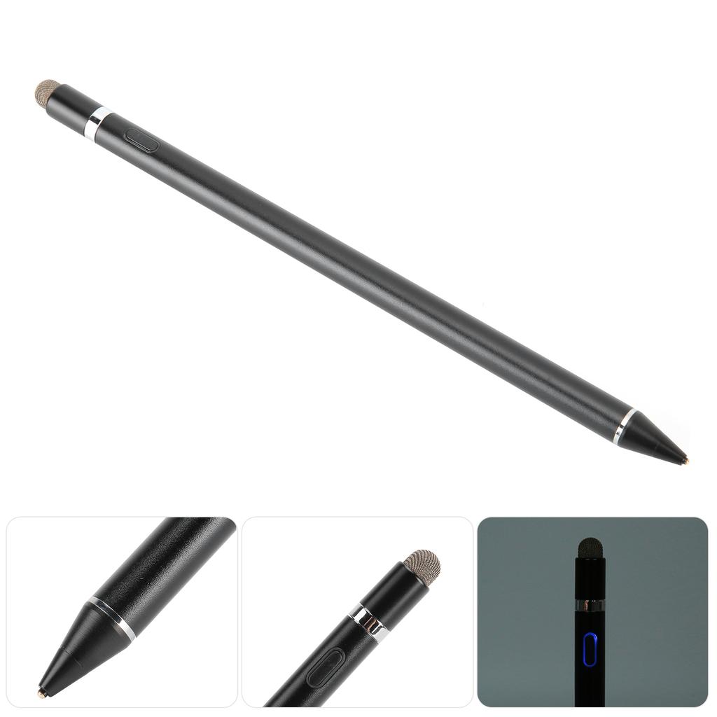 Stylus Pen Black for IOSAndroid Universal 2-In-1 Active Capacitive Touch Pen WYH0002