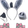 Bunny Costumes Props Kids Party Costume Suit Headband Fashion Novelty Halloween
