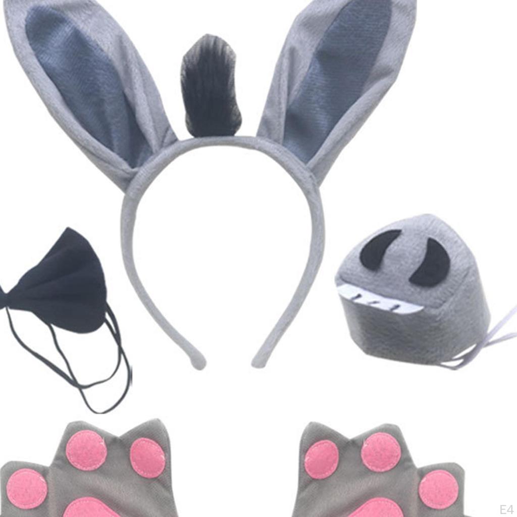 Bunny Costumes Props Kids Party Costume Suit Headband Fashion Novelty Halloween