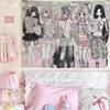 Healing Lolita Maid Anime Tapestry Bedroom Dorm Room Decor Dreamy Instagram-Style Ambiance Machine Washable
