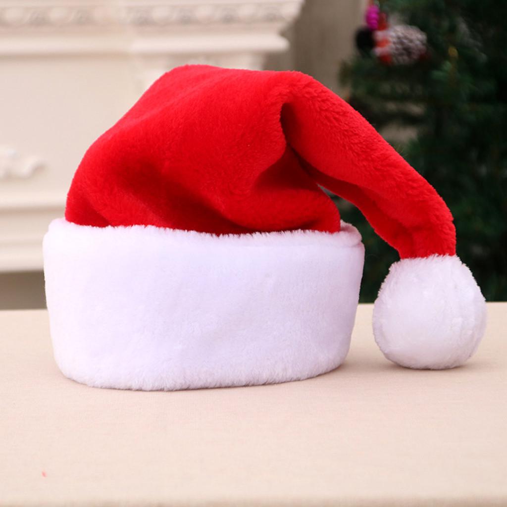Christmas Cap Thick Ultra Soft Plush Cute  Holiday Fancy Dress Hat