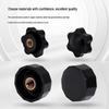 Hexagonal Plum Blossom Plastic Rubber Hand-Tightened Nut with Blind Hole Copper Core Handle, M4-M8.