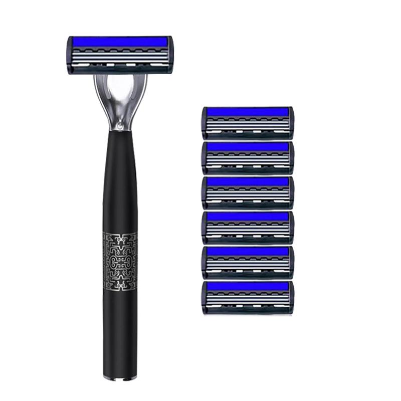 3-layer Shaver sackPremium Stainless Steel Safety Razor with Replaceable Blades - Smooth and Comfortable Shave for Men and Women
