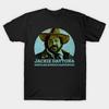 Men Black Print T-shirt Jackie Daytona No-Cut Transfer Paper Print Cotton Tshirt