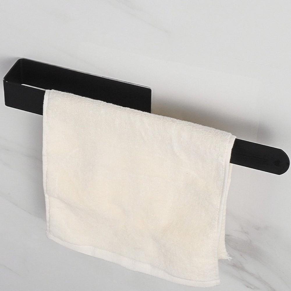 Self-adhesive Towel Rack Single Rod Bath Towel Hanger Rustproof Tissue Holder Bathroom