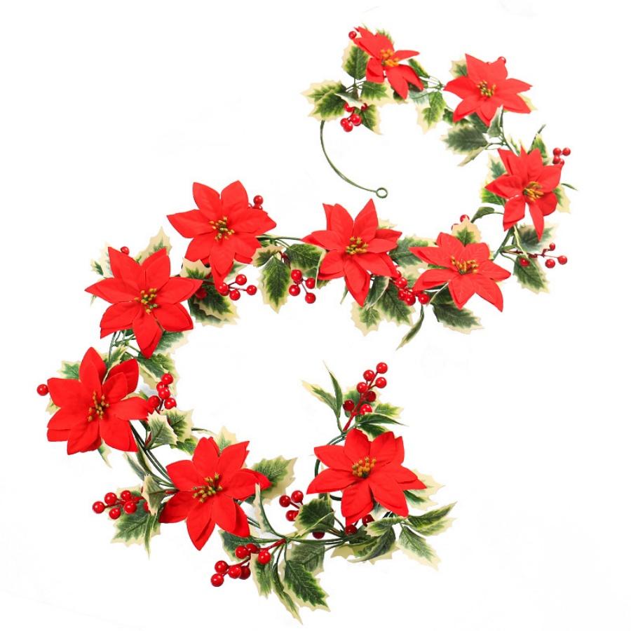 

1 Рождественский Имитация Ротанга Праздничная Вечеринка Домашнее Украшение Подвеска Рождественский Красный Цветок Ягода Искусственные Поддельные Листья Украшения для Стола Ресторана