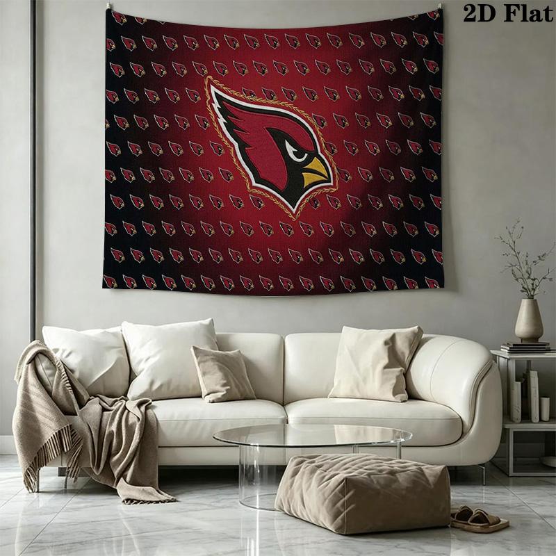 Arizona Cardinals Logo Wall Tapestry Aesthetic Wall Hanging Printed Fabric Blanket Decorative Tapestries for Bedroom Living Room Home Decor
