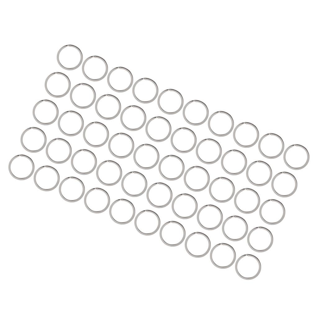 50Pcs Key Ring Stainless Steel AntiRust MultiPurpose 30mm Keychain for Pendant Gift