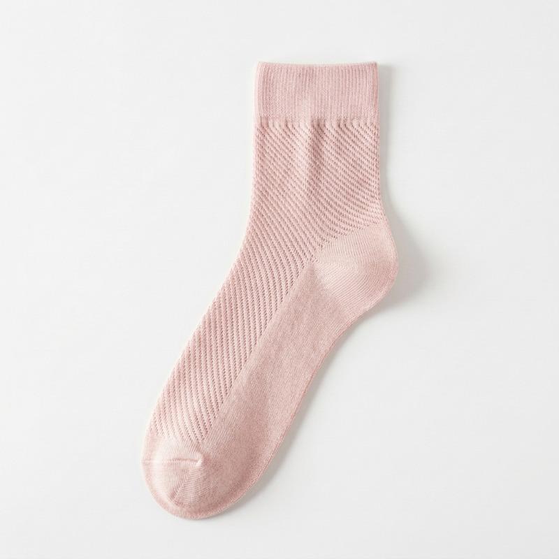 Spring and Summer Children's Thin Pure Cotton Anti-Odor Mid-Teenage Breathable Mesh All-Cotton Spring and Autumn Short Socks