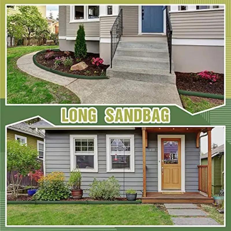 Flood Defense Sandbags Heavy Duty Canvas Reusable 14Pcs Water Barriers for Emergency Home Yard Basement Use