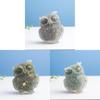 Natural Water Crystal Owl Resin Sculpture For Modern Home Decor And Office Space
