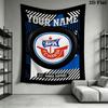 FC Hansa Rostock Individueller Name Wandteppich Ästhetischer Wandbehang Bedruckte Stoffdecke Dekorative Wandteppiche für Schlafzimmer Wohnzimmer Heimdekoration