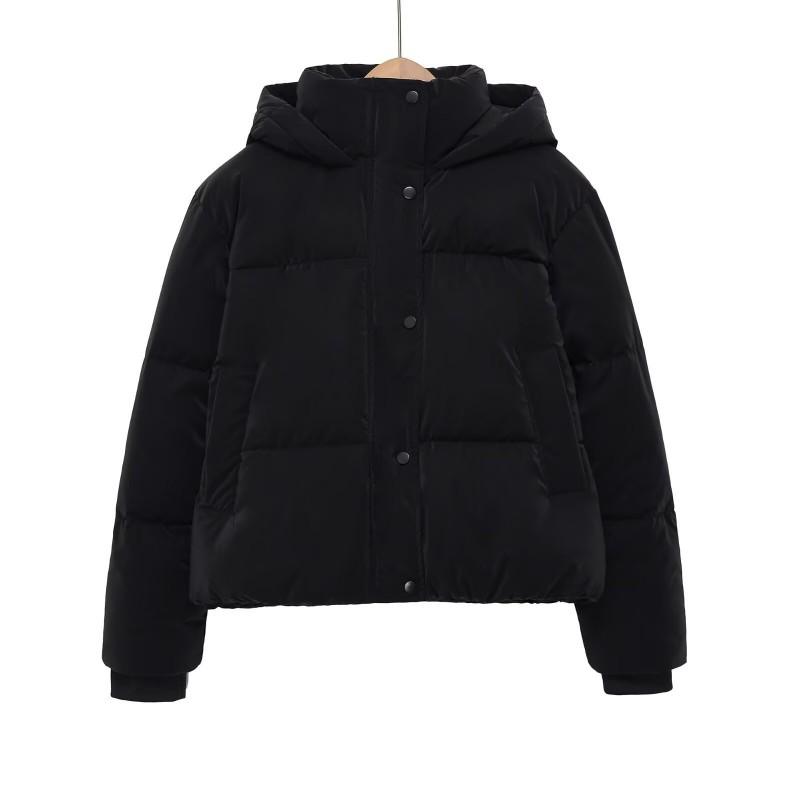 TAOPZA Womens Hooded Short Puffer Jacket Casual Cotton Winter Coat 2025