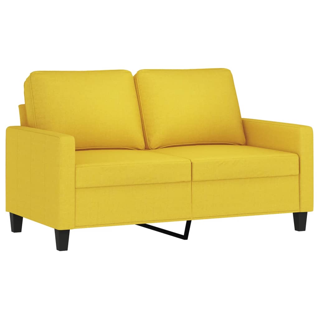 Vidaxl 2-Piece Lounge Set, Fabric Upholstered, Light Yellow