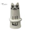 Small Fresh Cut Flower Vase Creative Cat Shaped Vase, Minimalist Cartoon Kitten Tabletop Planter for Dried Gifts Lovers Flowers, Mini Narrow