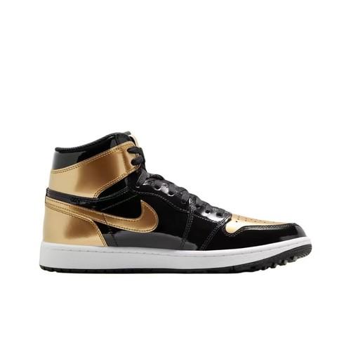 Nike Air 1 High Golf “Gold Toe” Retro Men's Black White Gold