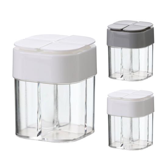 Seasoning Box Wide Application 4 in 1 PP 4 Compartment Mouldproof