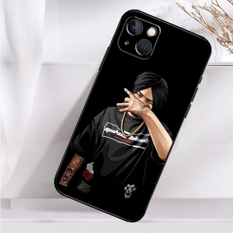 

Indian Rapper Sidhu Moose Wala Phone Case For iPhone 16 15 14 13 12 11 Pro Max Mini X XR XS Max 7 8 Plus Back Cover iPhone 13Pro MAX