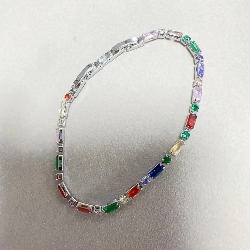 925 Silver Light Luxury Premium Zircon Bracelet Birthday Party Anniversary Gift Daily Wear