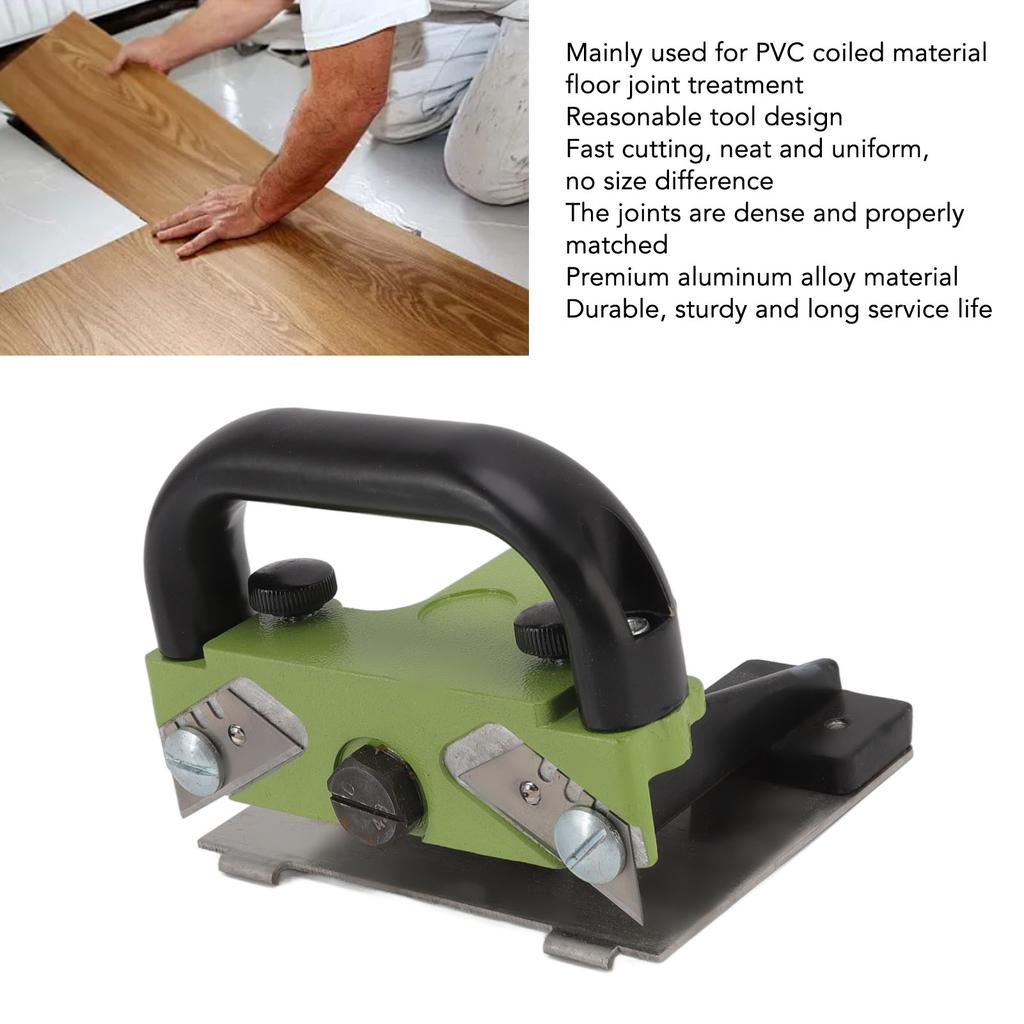 PVC Plastic Floor Skiving Construction Tool,Aluminum Alloy Hand Flooring Trimming Tool Floor Cutter Floor Grooving Slotting Hand Pushing Tool for Flo