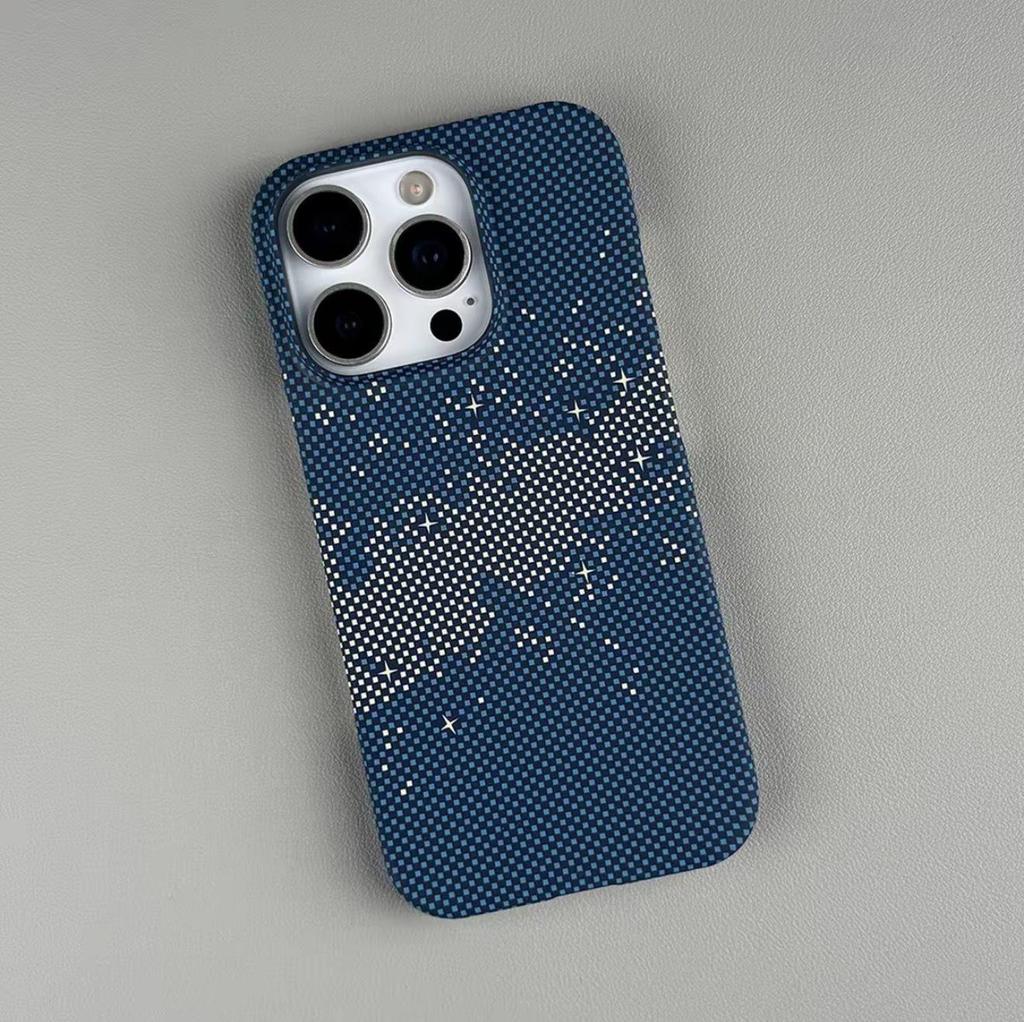 Kevlar Magnetic Case for iPhone 17 Pro Max - Sunset Mountains Design, Thin, Lightweight, Anti-drop