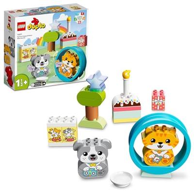 LEGO Duplo My First Duplo Cute Sounding Puppy and Kitten Building Blocks, Educational Toy, Gift for Toddlers and Babies, Animals, Sound-Making, Boys a