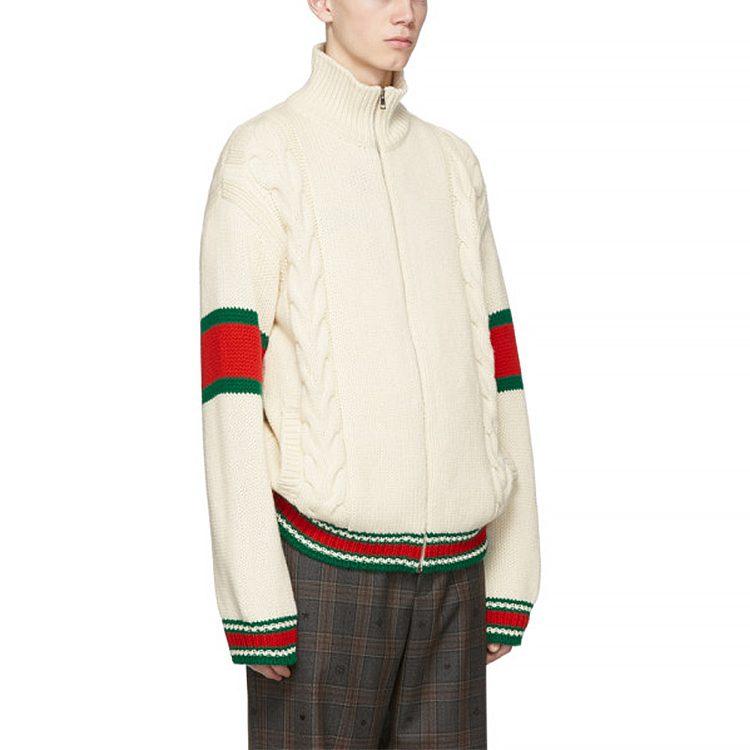 Gucci Cable Knit Bomber Jacket 599311-XKA32-9133