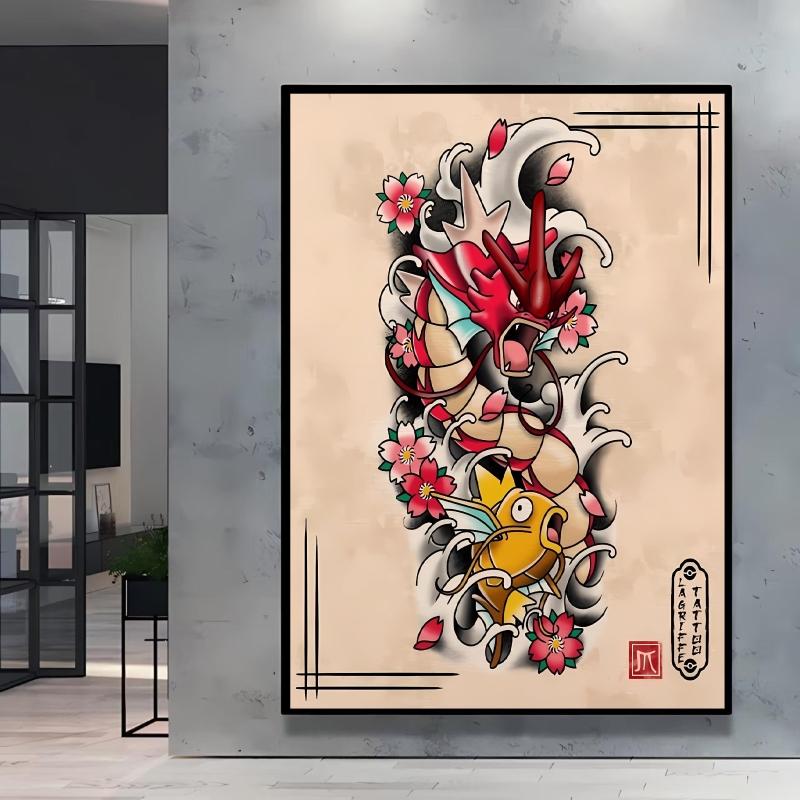 Anime Posters Wall Art Pokemon Cartoon Character Picture Modular Prints Home Room Painting Children's Bedroom Decor Best Gift